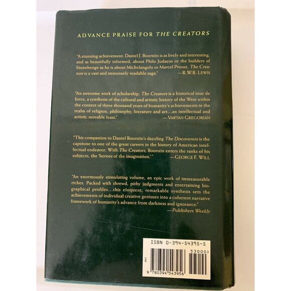The Creators by Daniel J. Boorstin First Edition (1992, Hardcover, Dust Jacket) - Picture 12 of 12